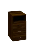 CKC 1 - 64 kontejner přístavný, 3-zásuvkový/nika, deska 18 mm, centrální zámek, ořech královský